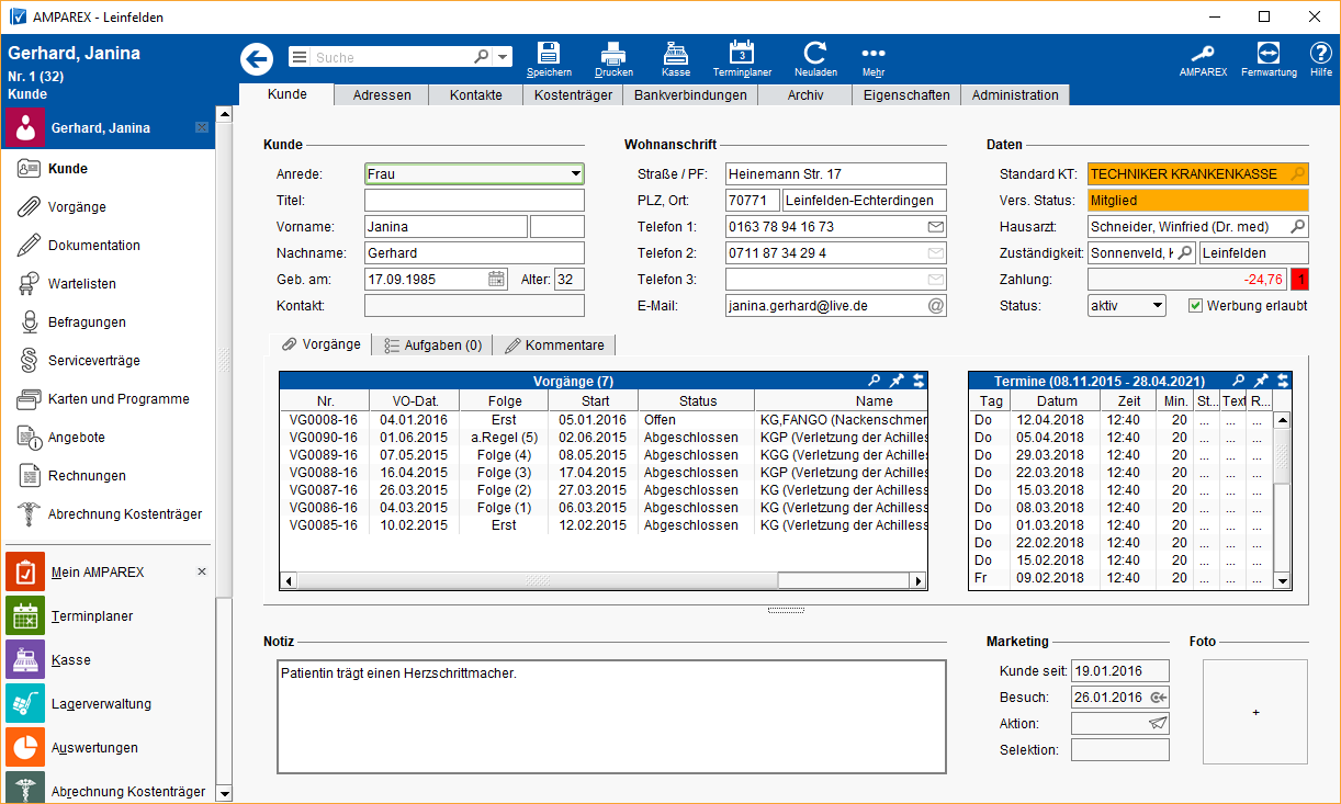 Therapeuten Software